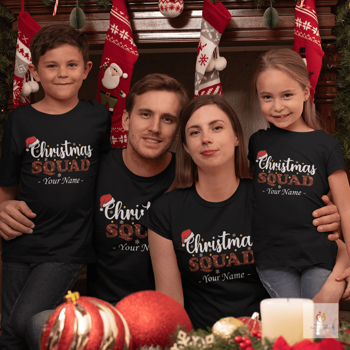 Personalised Christmas Squad T-shirts