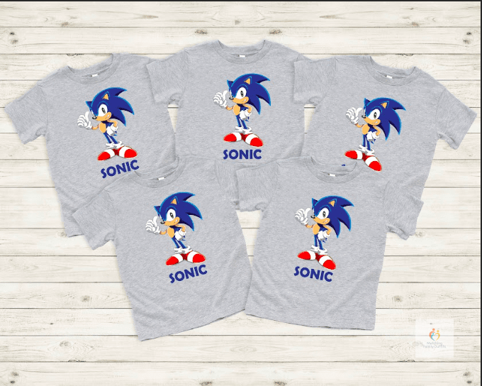 Sonic- Birthday Party Return Gift T-Shirts ( Mixed Sizes )