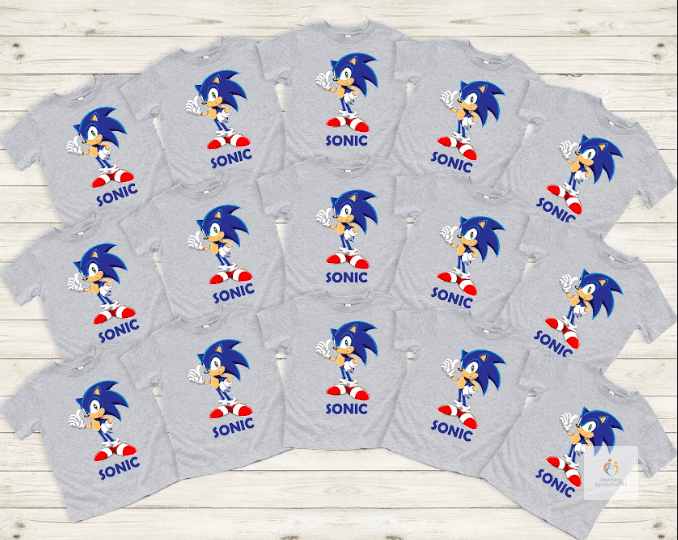 Sonic the Hedgehog – Birthday Party Return Gift T-Shirts ( Mixed Sizes )