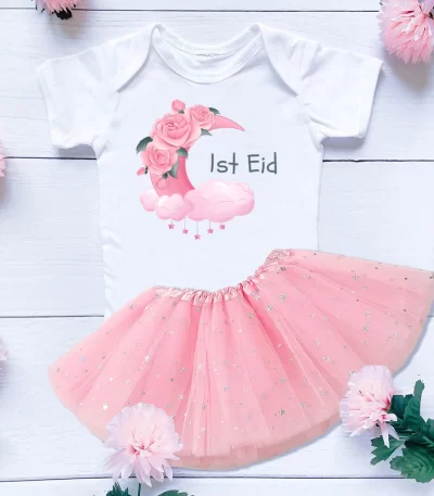Casual Baby Girl Cake Skirts Outfits My First Ramadan Infant Tutu Dress Babys Romper+Tutu Skirts Set Ramadan Newborn Clothes