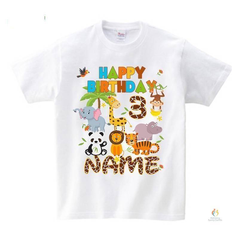 Jungle Theme Birthday Party Family T-shirts