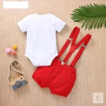 Baby Boy’s First Birthday Outfit with Shorts & Suspender