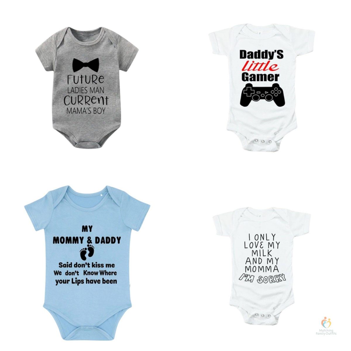 Funny Baby Boy Romper Set – Pack of 4
