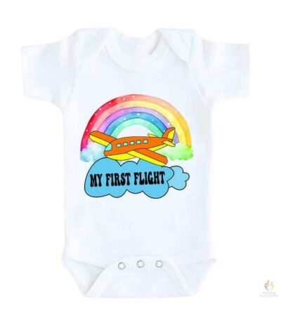 My First Flight Baby Onesie