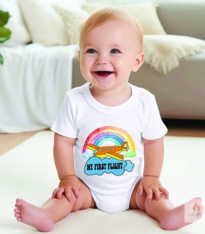 My First Flight Baby Onesie