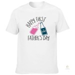 Happy First Father's Day Matching Father and Baby T-shirts - Image 2