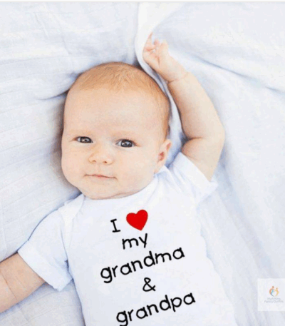 I Love My Grandma and Grandpa Baby Bodysuit