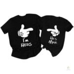 I’M Hers He’s Mine Couple T Shirts - Image 2