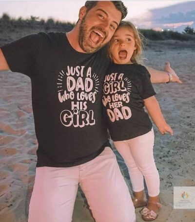 1pc Daddy and Daughter Shirts Dad Girl Family Look Tees Daddy and Me Shirts Daddy and His Girl Summer Family Matching Cl