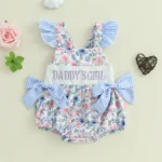 Daddy's Girl Floral Print Romper - Image 2