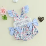 Daddy's Girl Floral Print Romper - Image 4