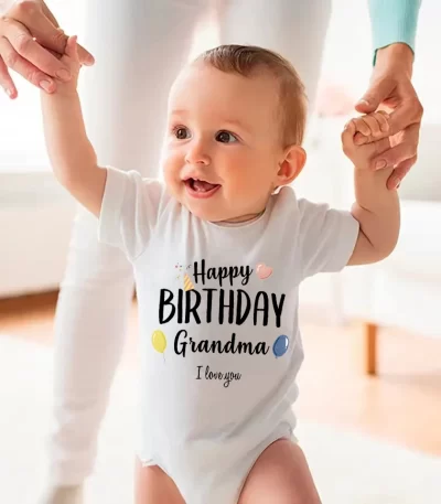 Happy Birthday Grandma/Grandpa I Love You Baby Bodysuits Newborn Boys Girls Rompers Outfits Cotton Short Sleeve Infant Jumpsuits
