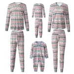 2026 Christmas Family Pajamas Matching Dad Mom And Daughter Xmas Clothes Set Adult Kids Sleepwear For Father Mother Son Outfit 5