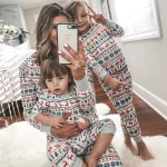 2026 Christmas Family Pajamas Matching Dad Mom And Daughter Xmas Clothes Set Adult Kids Sleepwear For Father Mother Son Outfit 2