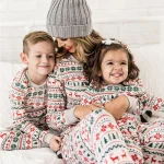 2026 Christmas Family Pajamas Matching Dad Mom And Daughter Xmas Clothes Set Adult Kids Sleepwear For Father Mother Son Outfit 3