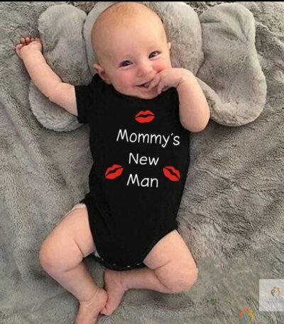 Newborn Baby Clothes Short Sleeve Boy Clothing Mommy039s New Man Design 100 Cotton Rompers De Bebe Costumes Black Cleara